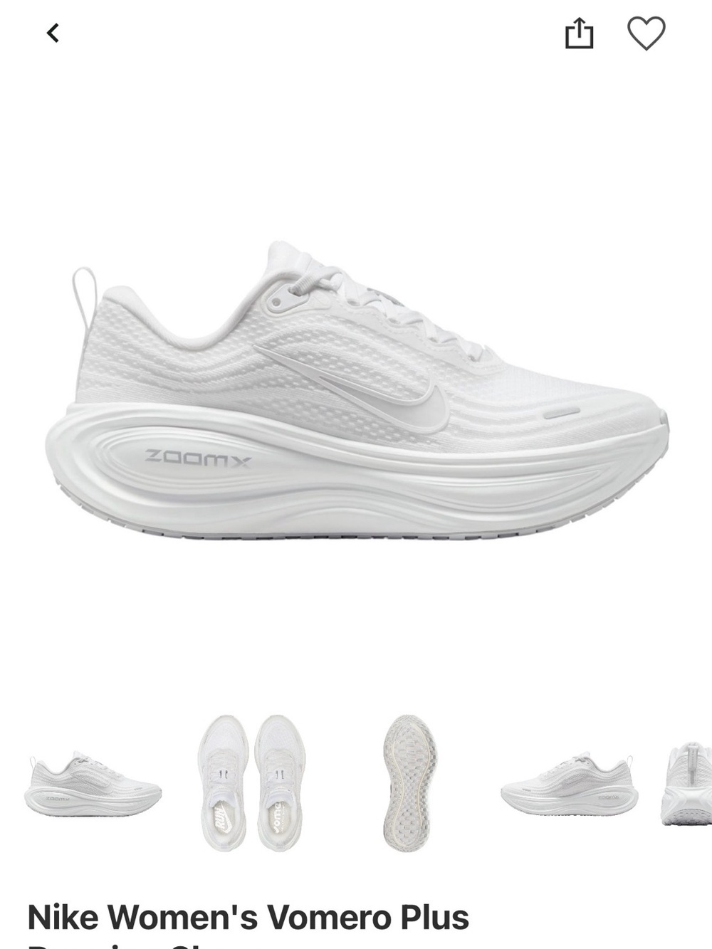 Nike Women's Vomero Plus Sneakers - White